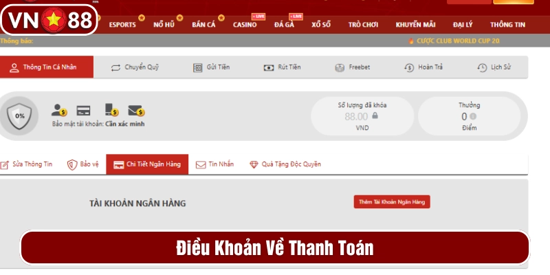 Quy định về tài khoản ngân hàng 