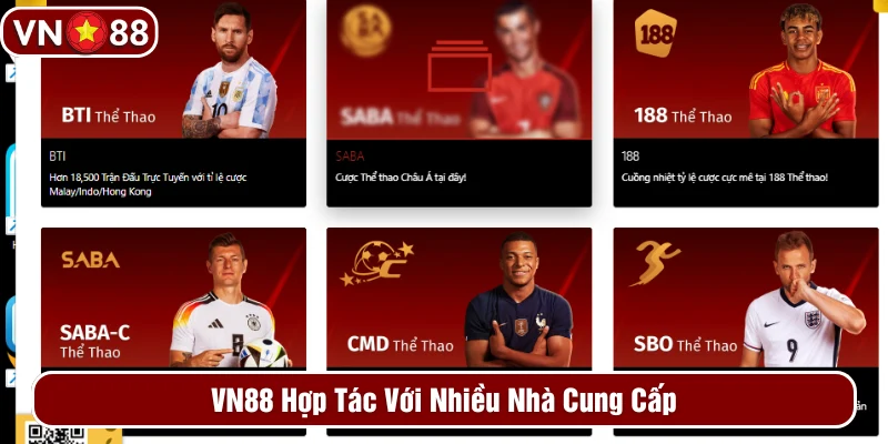 VN88 sở hữu nhiều sảnh cược thể thao chất lượng 